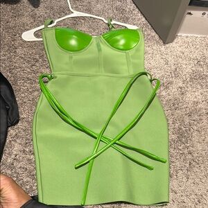 Green Strapless Dress
